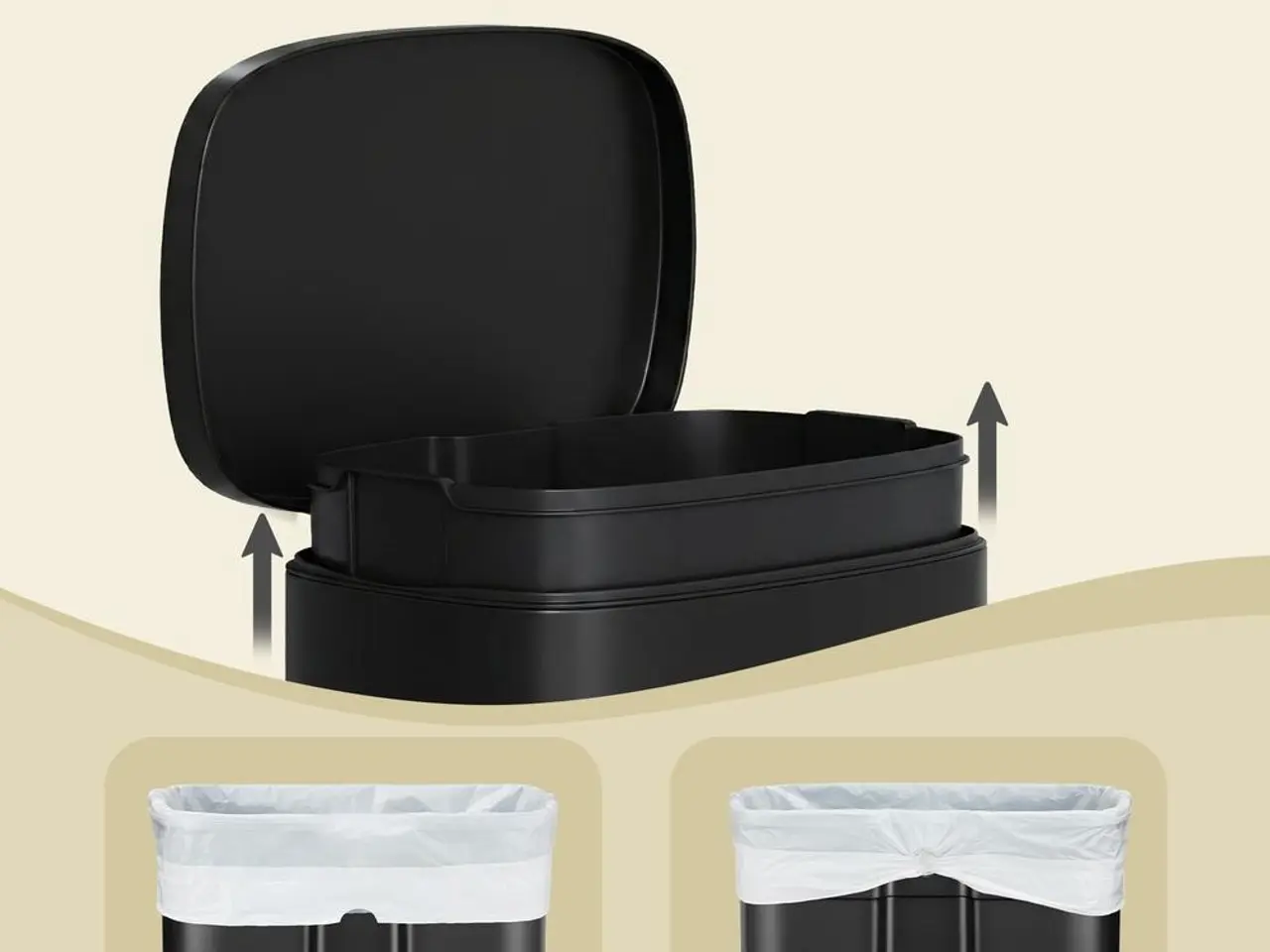 Billede 7 - Køkkenaffaldsspand 50 l med soft close og pedal - sort