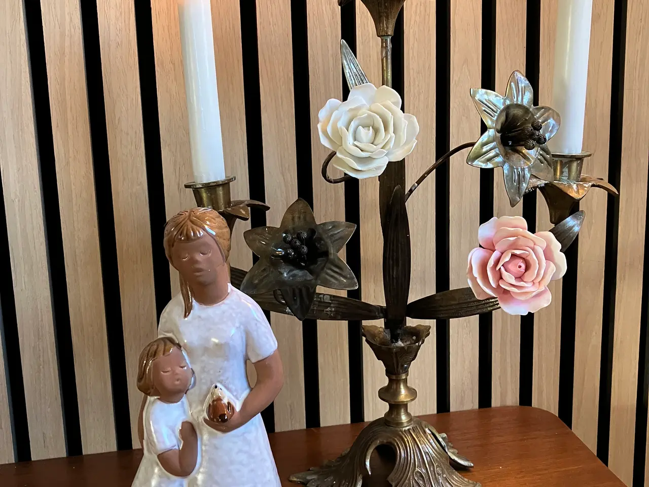 Billede 1 - Flot svensk Jie figur- mor/barn