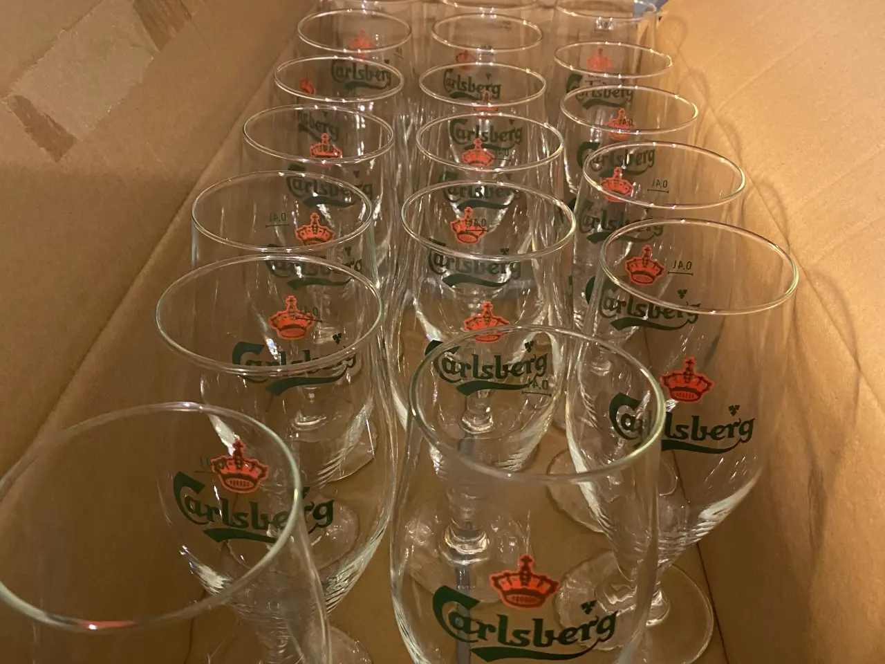 Billede 1 - 14 Øl glas Carlsberg 0,41 l