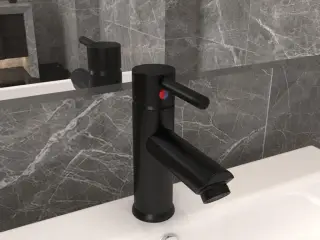 Vandhane til badeværelseshåndvask 130x176 mm sort