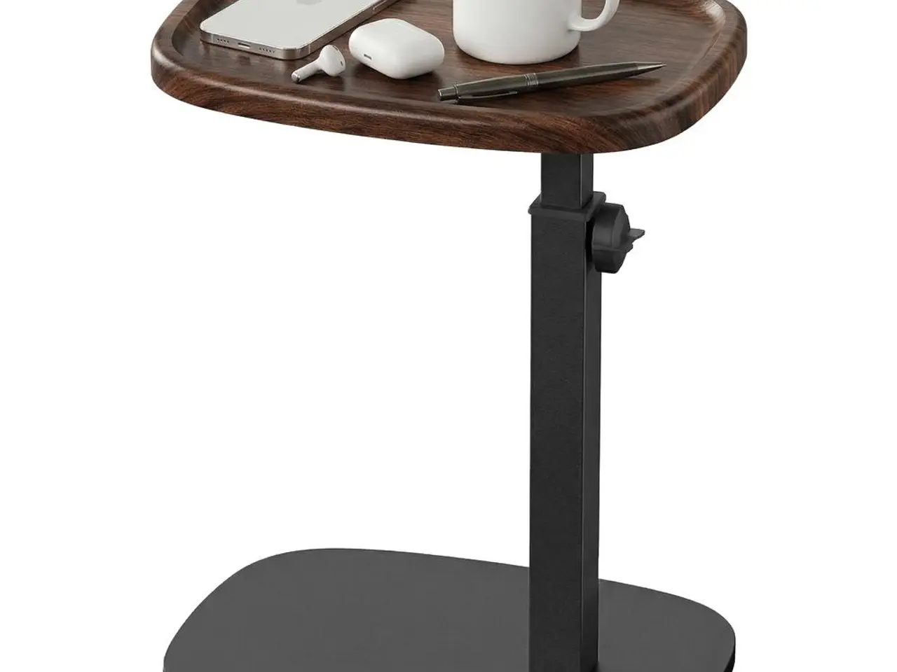 Billede 2 - C-formet sidebord med justerbar højde - Walnut Brown/Ink Black
