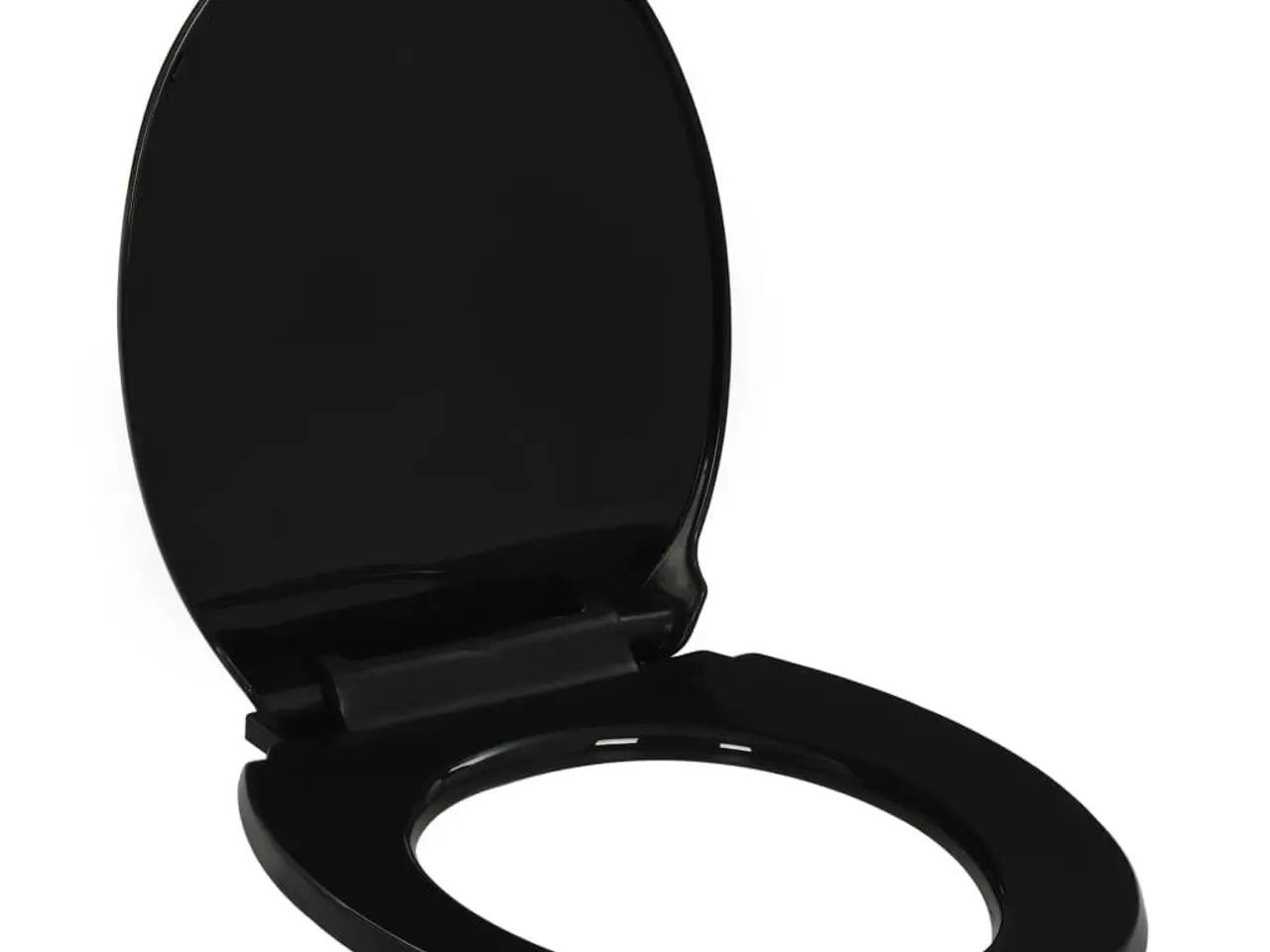 Billede 1 - Toiletsæde med soft-close og quick release - sort, 42,5 × 34 cm