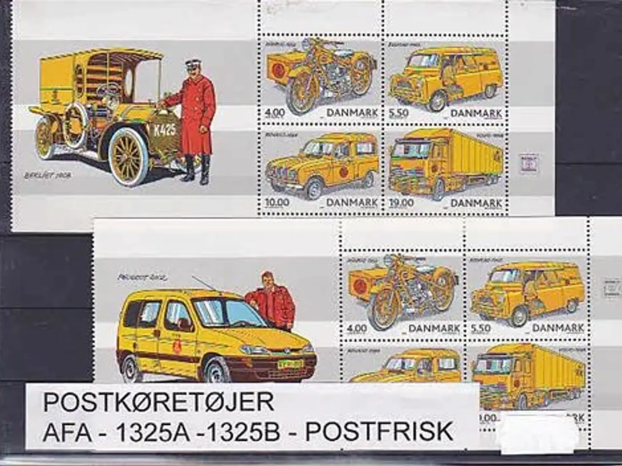 Billede 1 - Postkøretøjer AFA 1325A -1325B Postfrisk