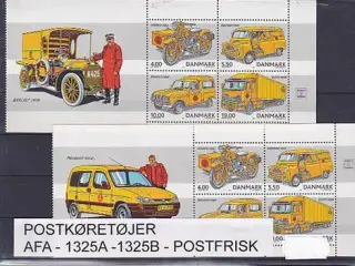 Postkøretøjer AFA 1325A -1325B Postfrisk