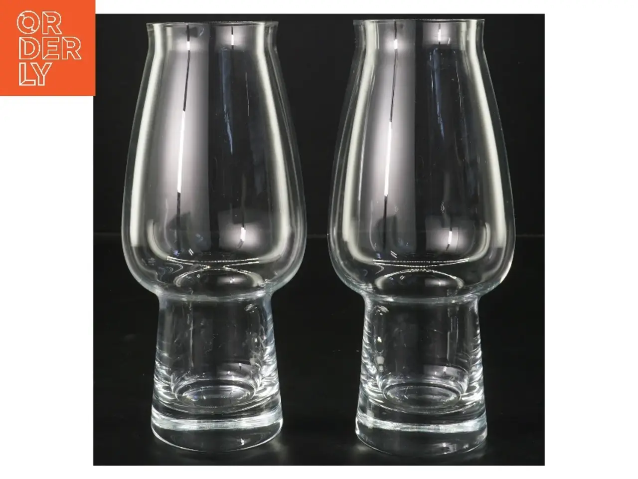Billede 1 - Smukke Ølglas sæt 2 stk. (str. 2 stk Ø 6 cm længde 19,5 cm)