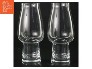 Smukke Ølglas sæt 2 stk. (str. 2 stk Ø 6 cm længde 19,5 cm)