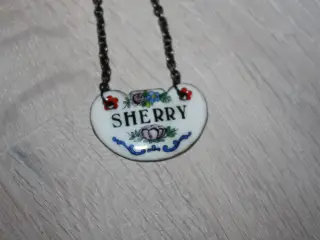 Karaffel emalje skilt SHERRY