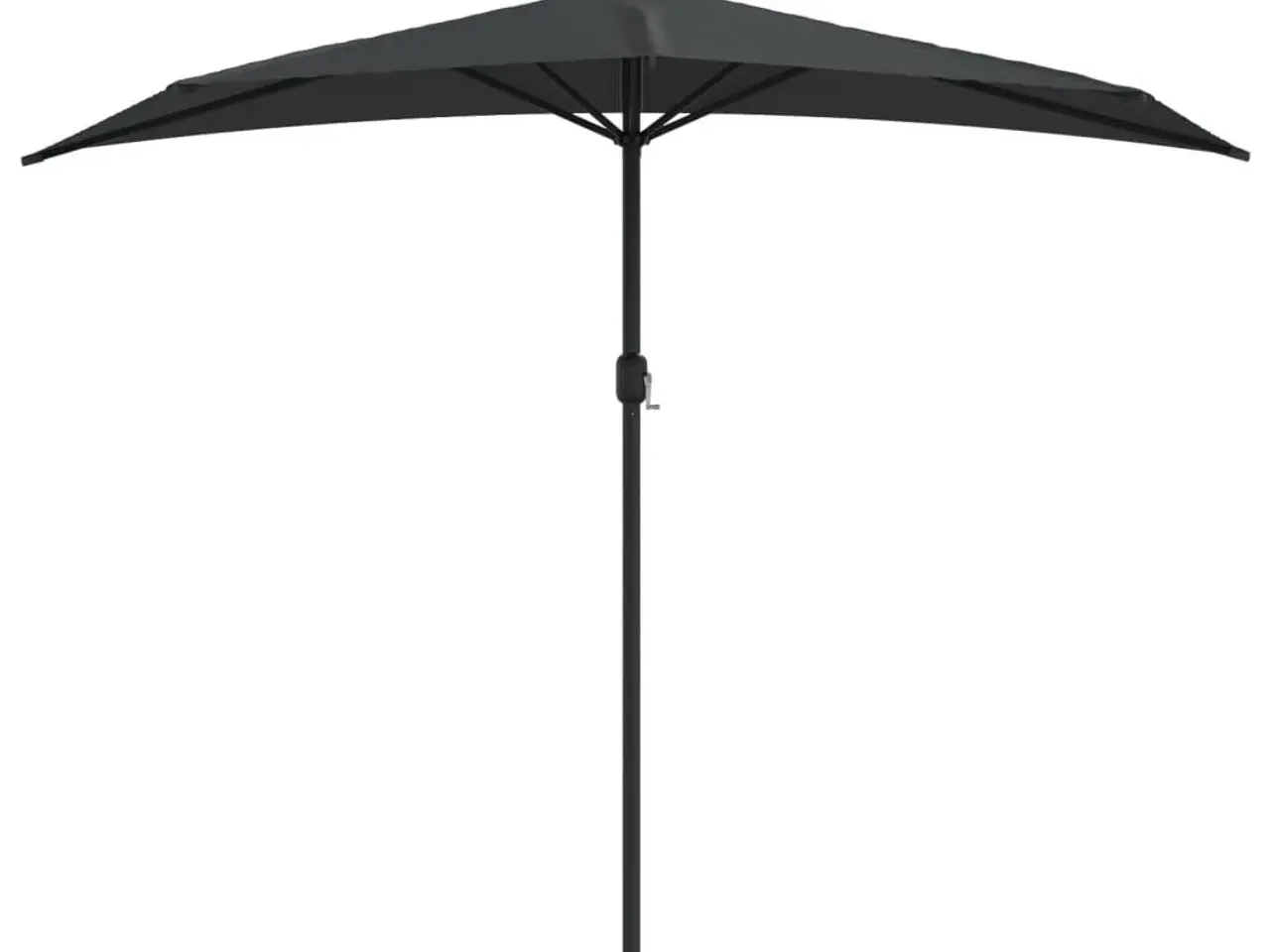 Billede 3 - Balkonparasol halv - antracitgrå 270 × 144 cm med aluminiumsstang