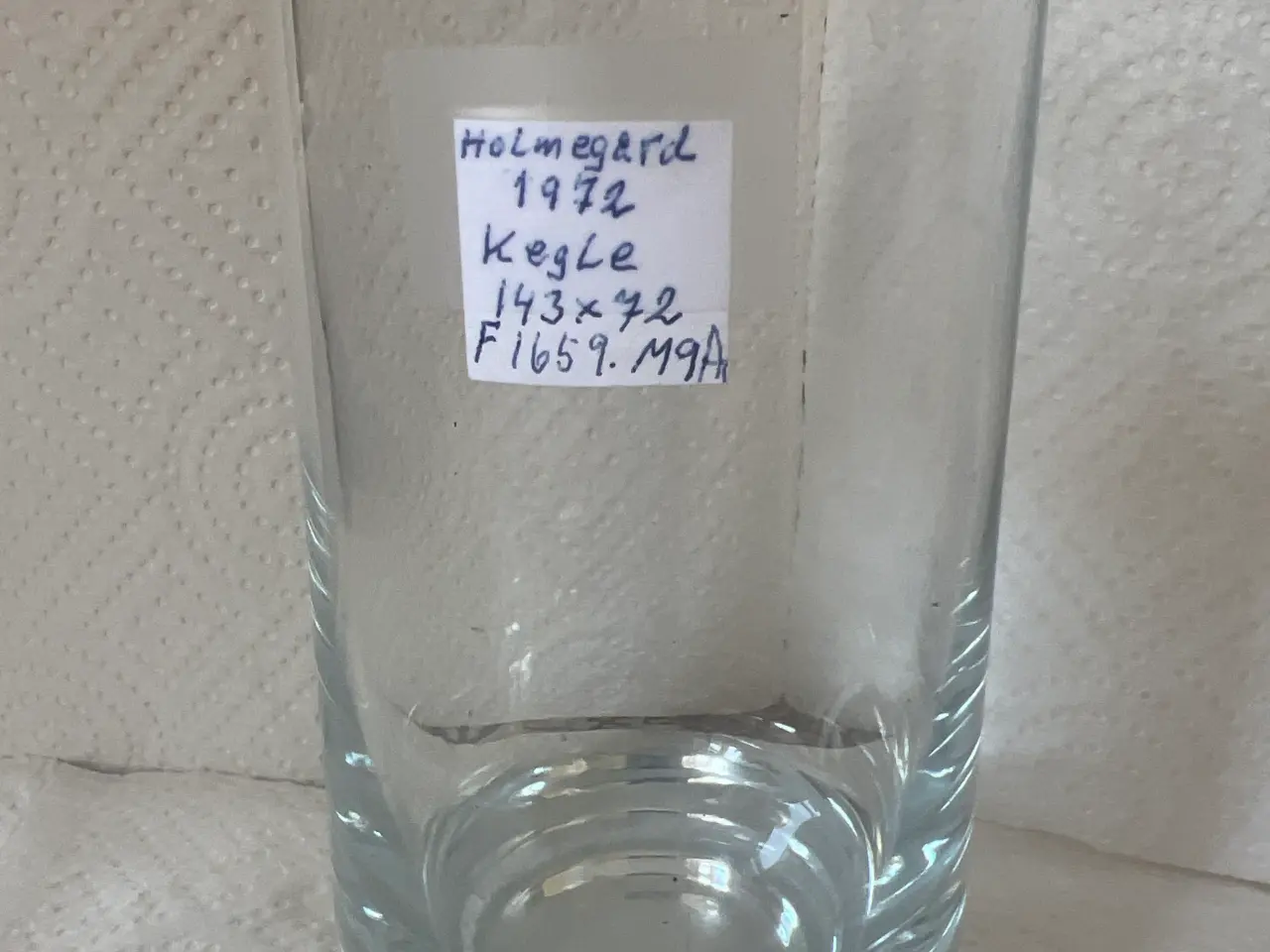 Billede 1 - Kegle glas holmegård