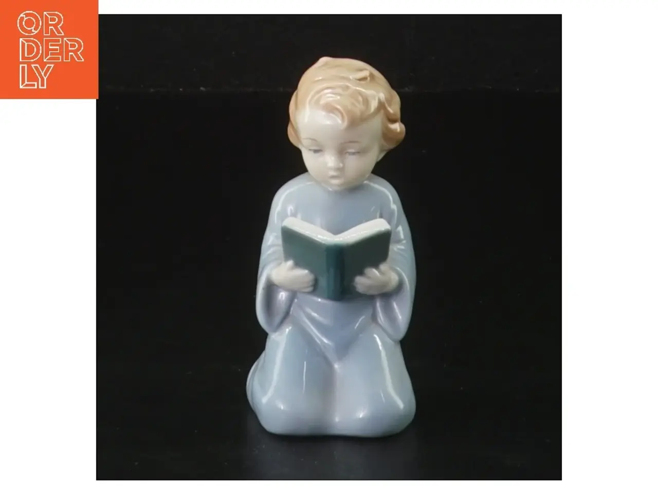 Billede 1 - Metzler & Orloff porcelænsfigur læsende barn (str. 9 cm)