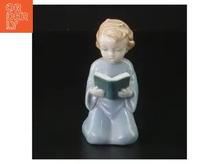 Metzler & Orloff porcelænsfigur læsende barn (str. 9 cm)