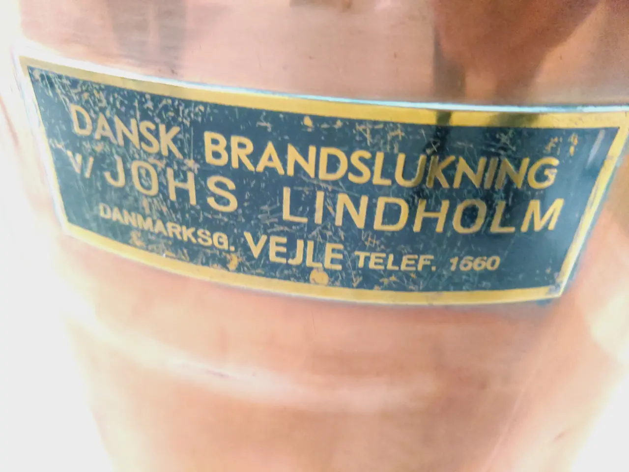 Billede 5 - Brandslukker Kobber - Retro - på stativ