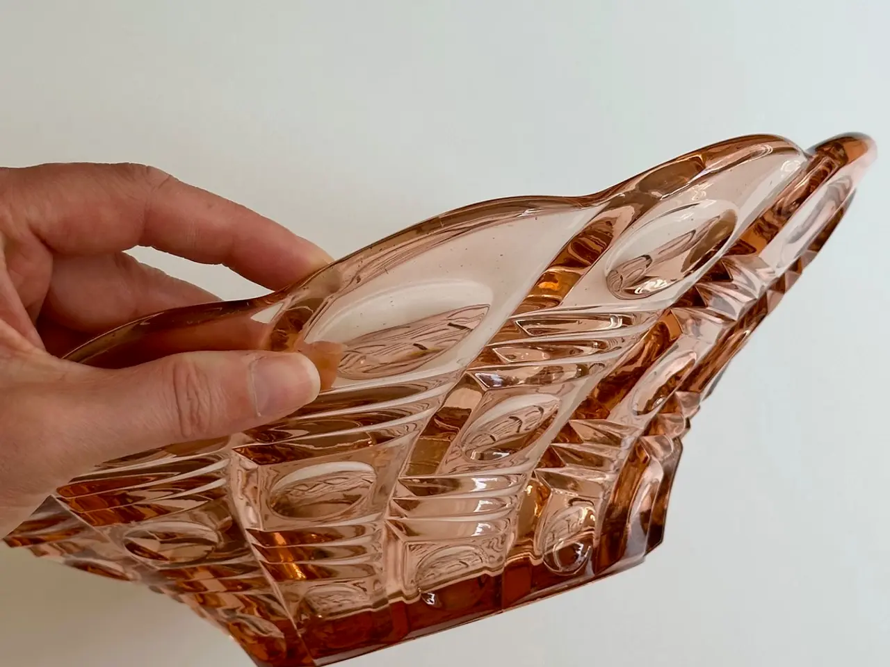 Billede 5 - Rosa glasskål