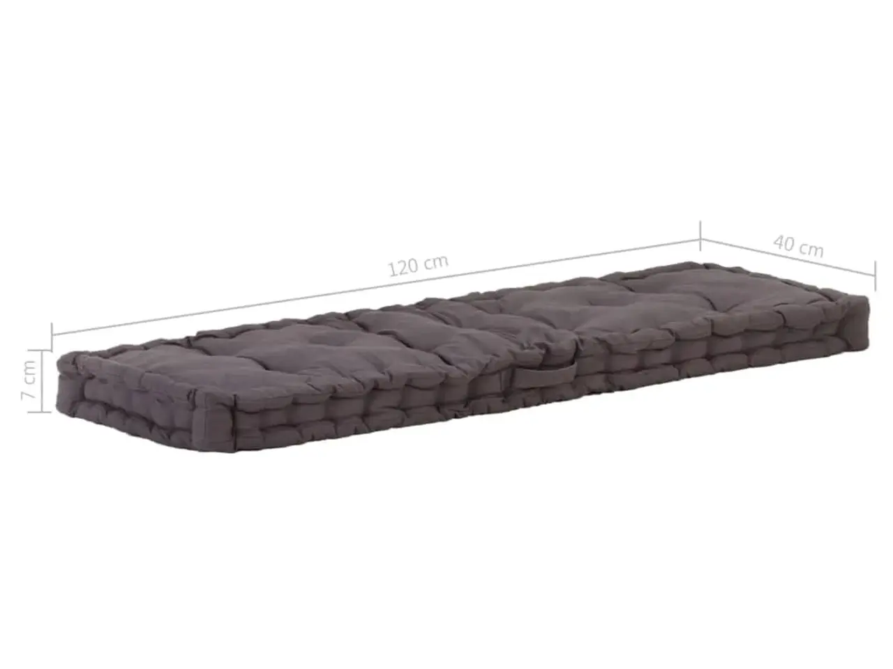 Billede 7 - Hynde til pallesofa 120 x 40 x 7 cm antracitgrå