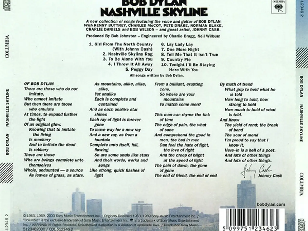 Billede 2 - Bob Dylan – Nashville Skyline – CD