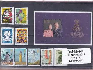 Danmark - Miniark 1902 A (2017) + enkeltmærker - Stemplet