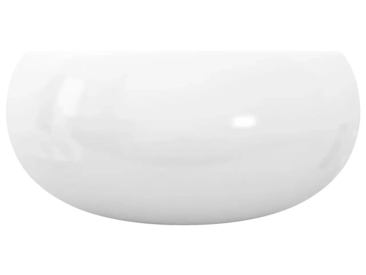 Billede 5 - Rund håndvask i keramik - hvid 40 × 15 cm, bordplade