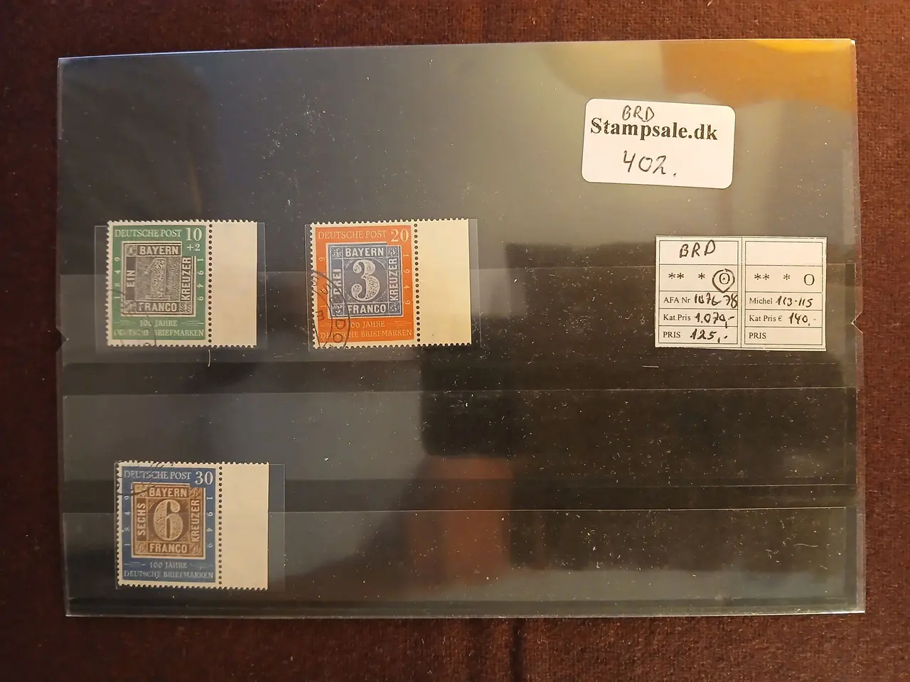 Billede 1 - Vesttyskland (402) Komplet Frimærkets dag 1949