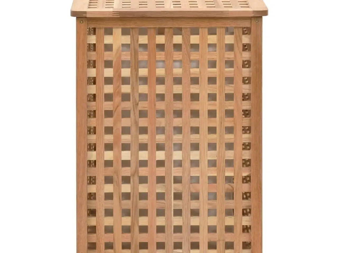 Billede 4 - Vasketøjskurv 87,5x46x67 cm massivt valnøddetræ