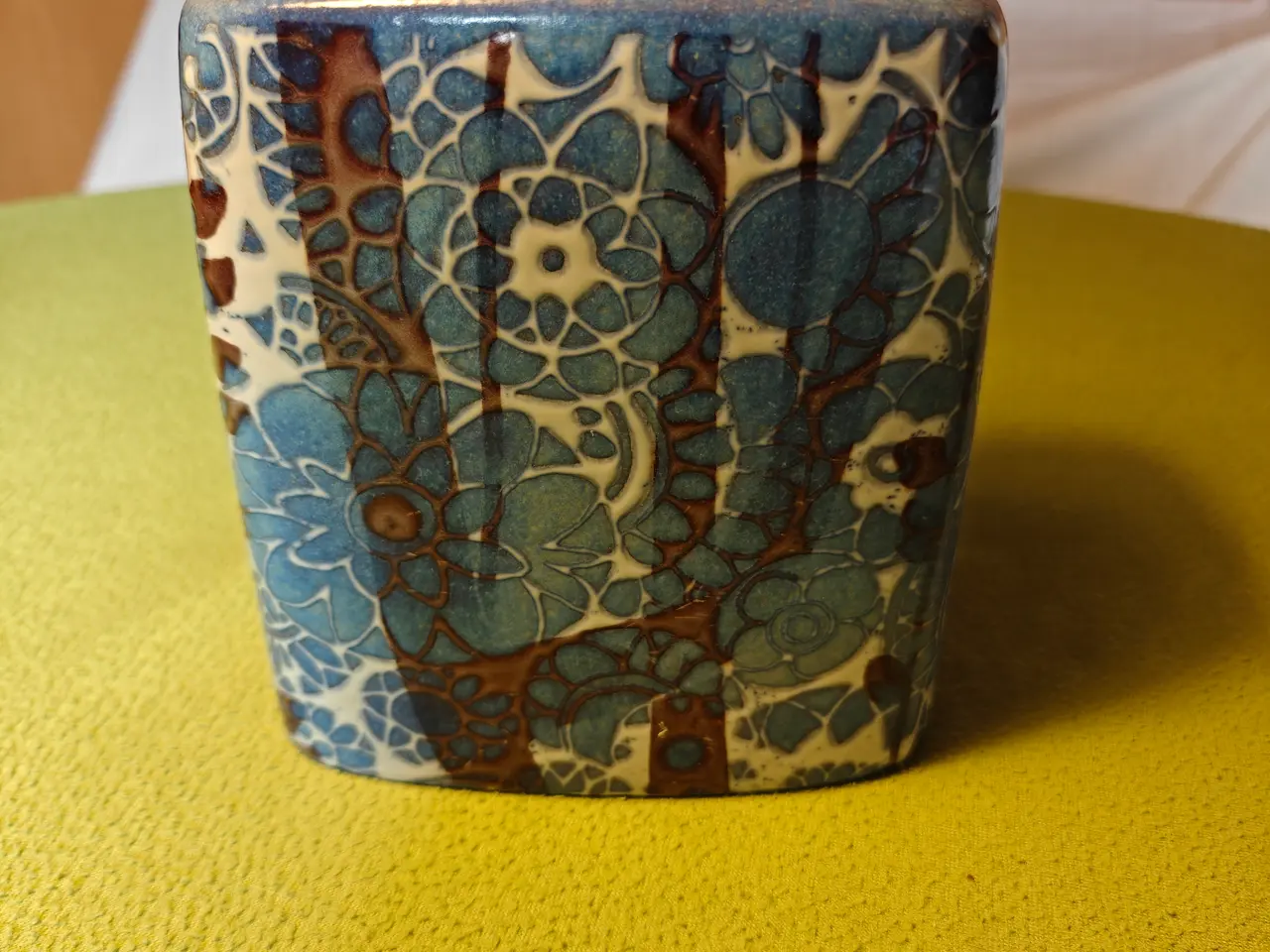 Billede 2 - Royal Copenhagen fajance vase nr.780/3121 Blå Baca