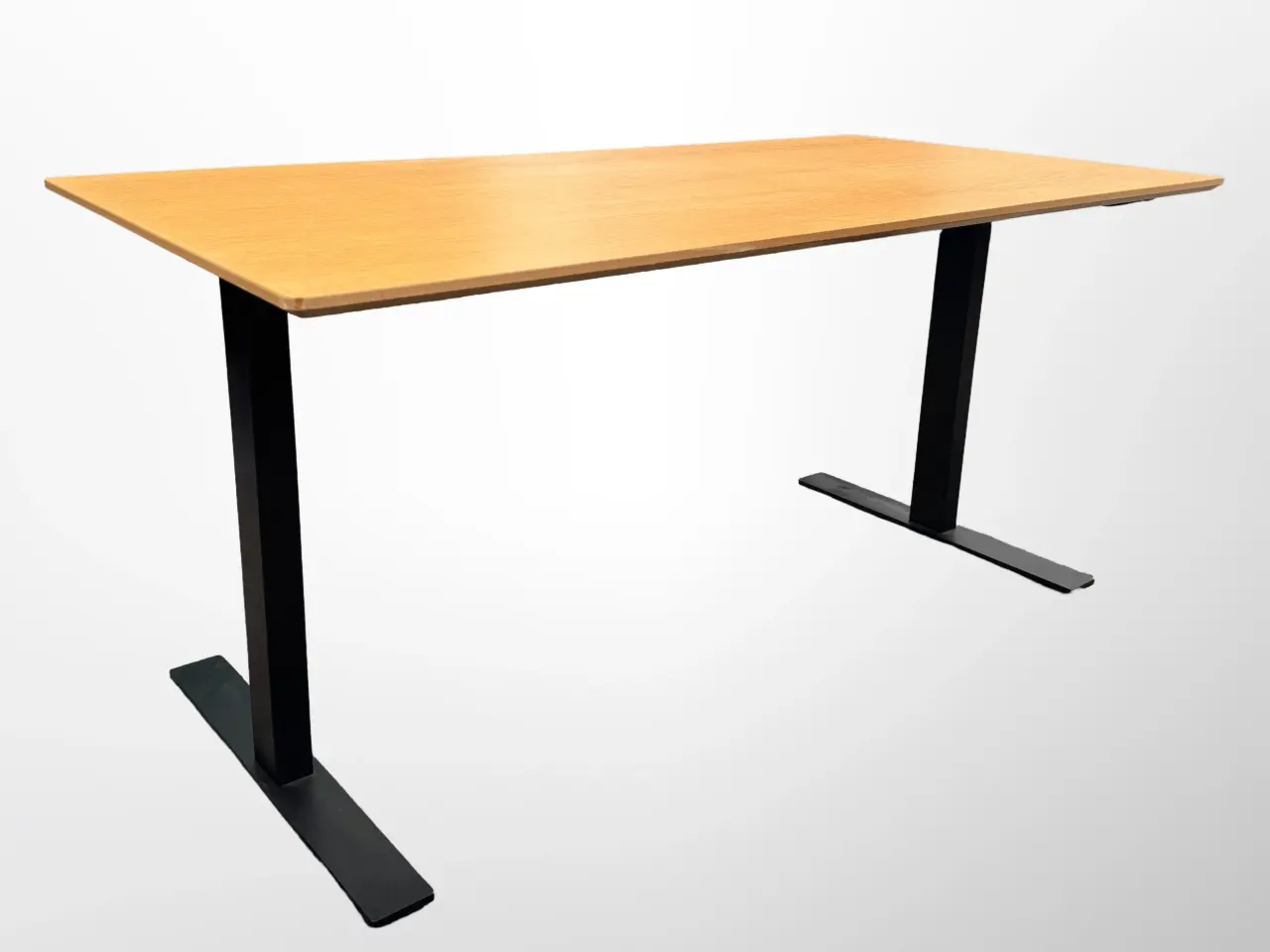 Billede 1 - Bord – Eg med Sort Stel 160x80 cm