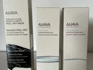 Nye AHAVA Mask, Peel-off, Mud og Cream mask.