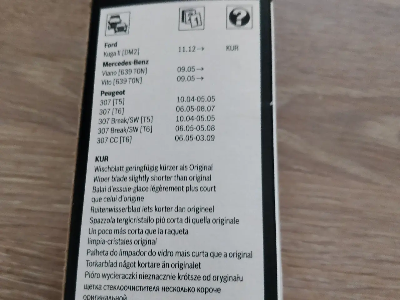 Billede 1 - Viduesvisker Peugeot 307 Ford kuga 