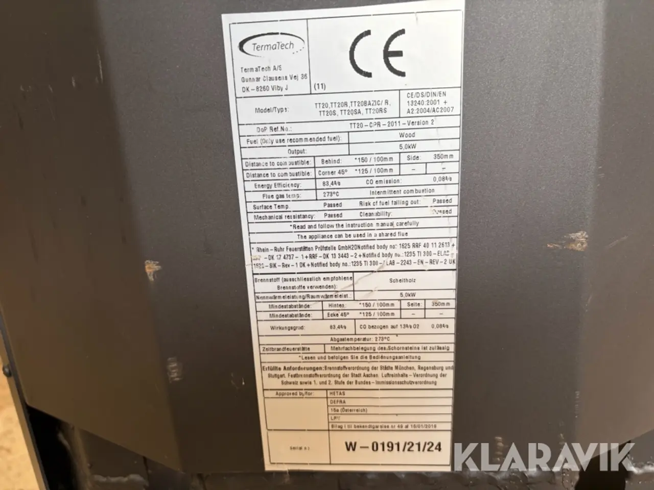 Billede 9 - Brændeovn Termatech TT20 - 5 kW