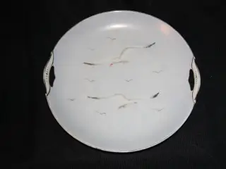 Porcelæns fad KPM Denmark med håndmalede måger