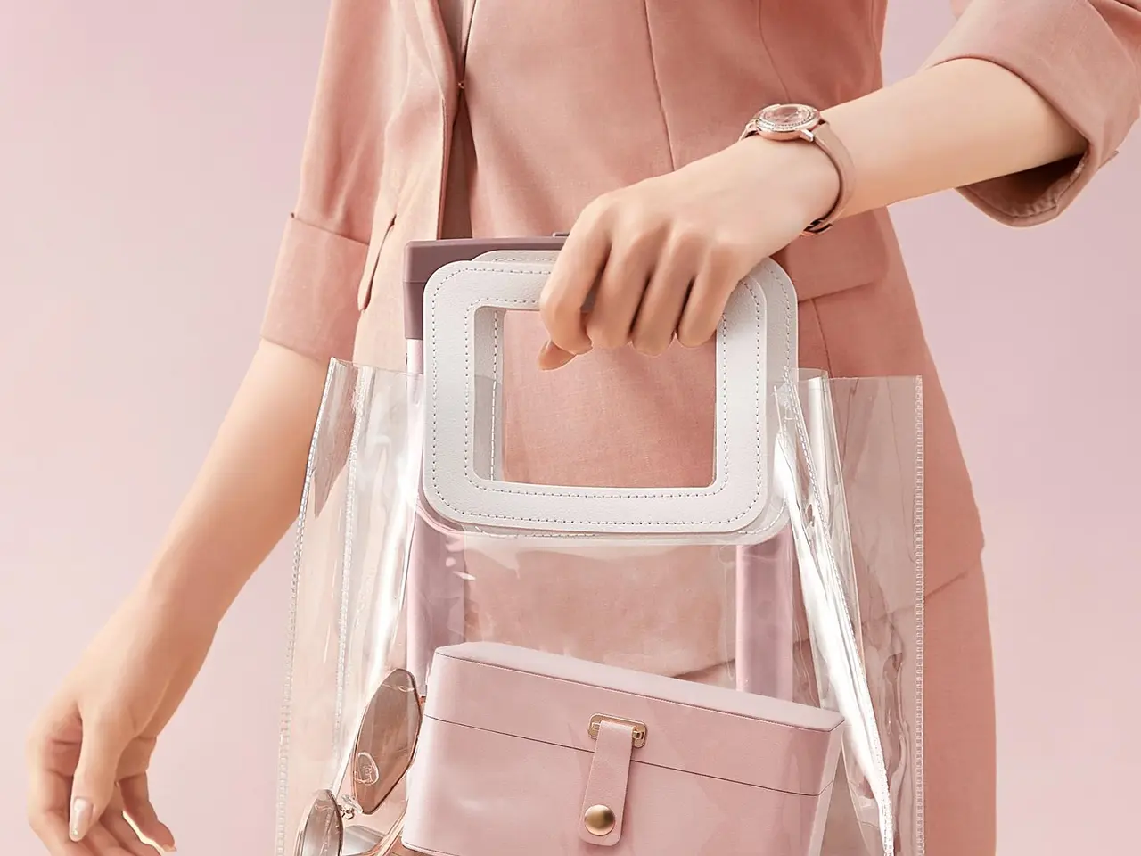Billede 2 - Rejsesmykkeskrin i 2 lag - Jelly Pink