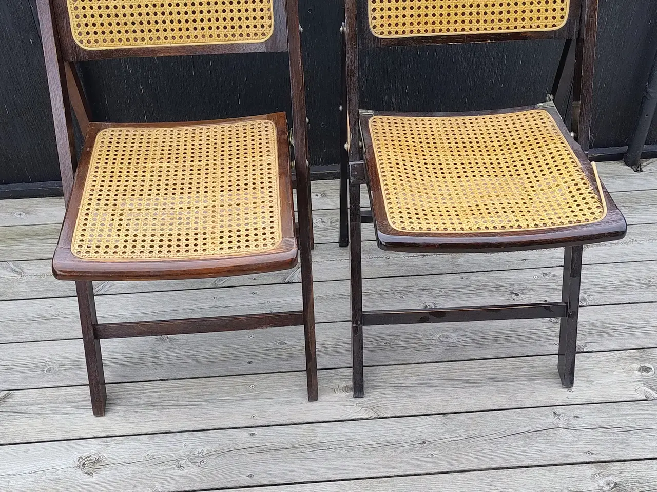 Billede 7 - Vintage klapstole i rattan og hårdttræ fra 60' ern