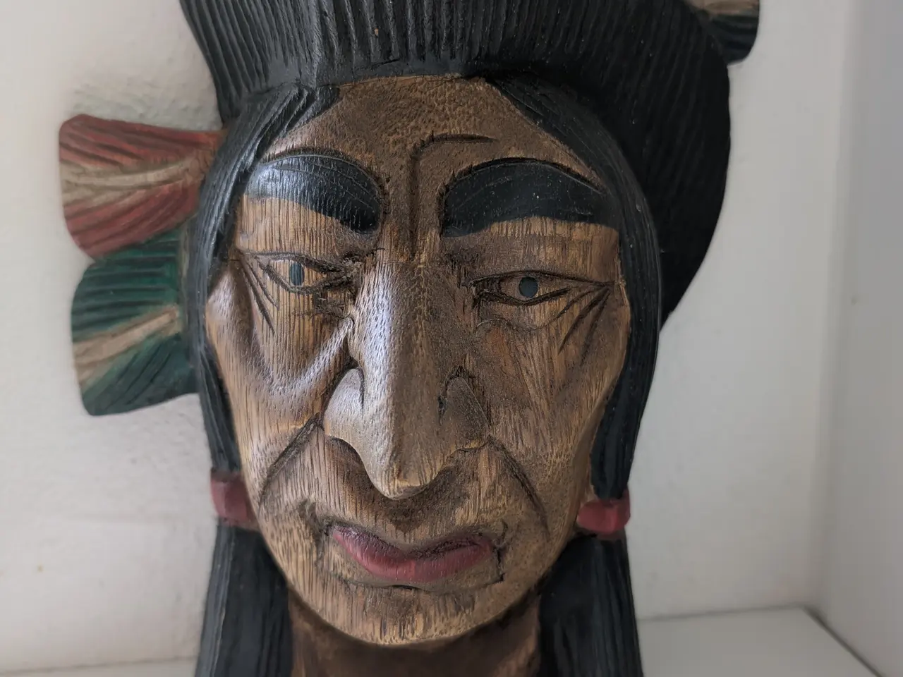 Billede 1 - Træ indianer vægmaske