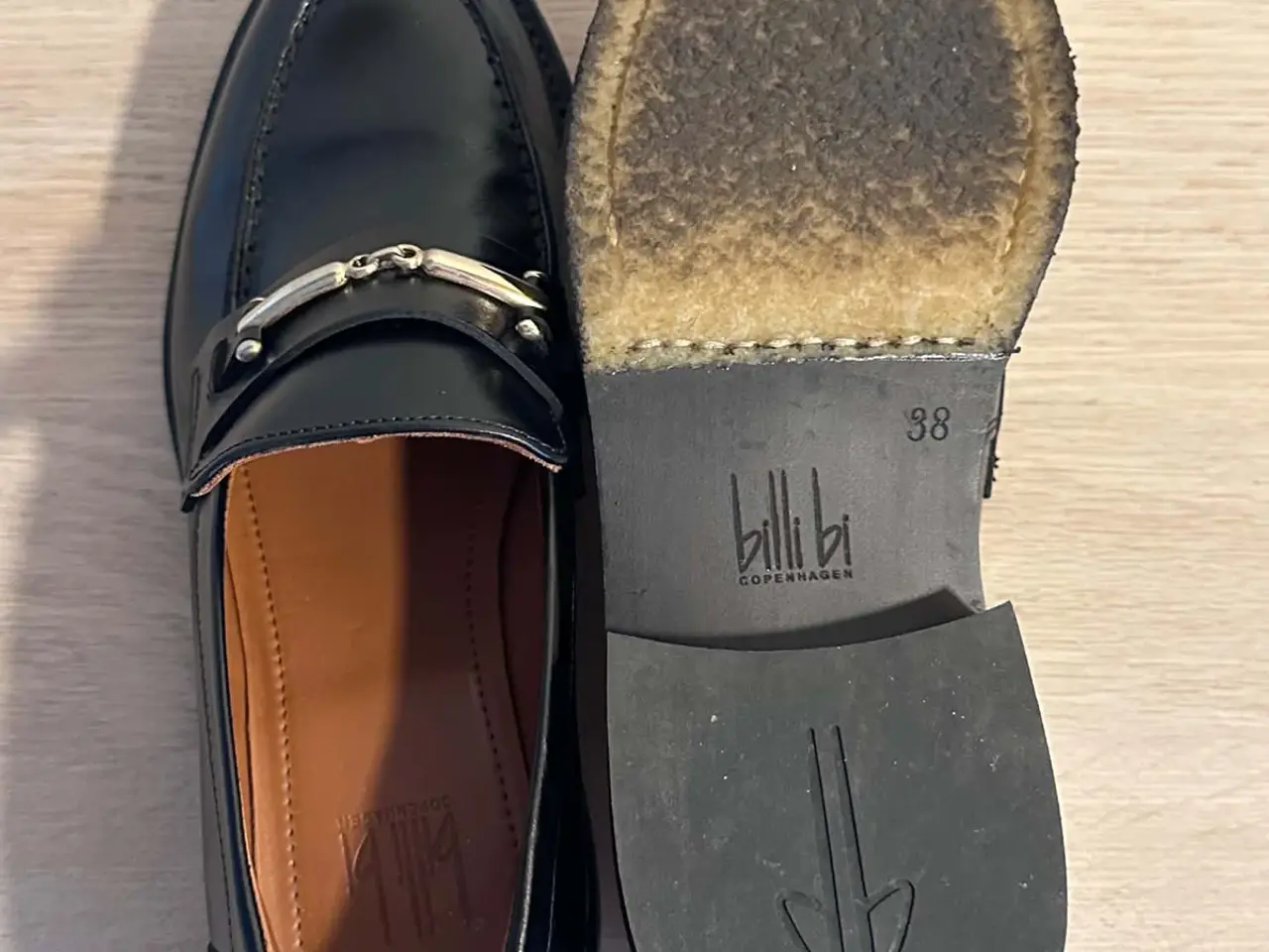 Billede 5 - Billi Bi sorte loafers i læder str 38.