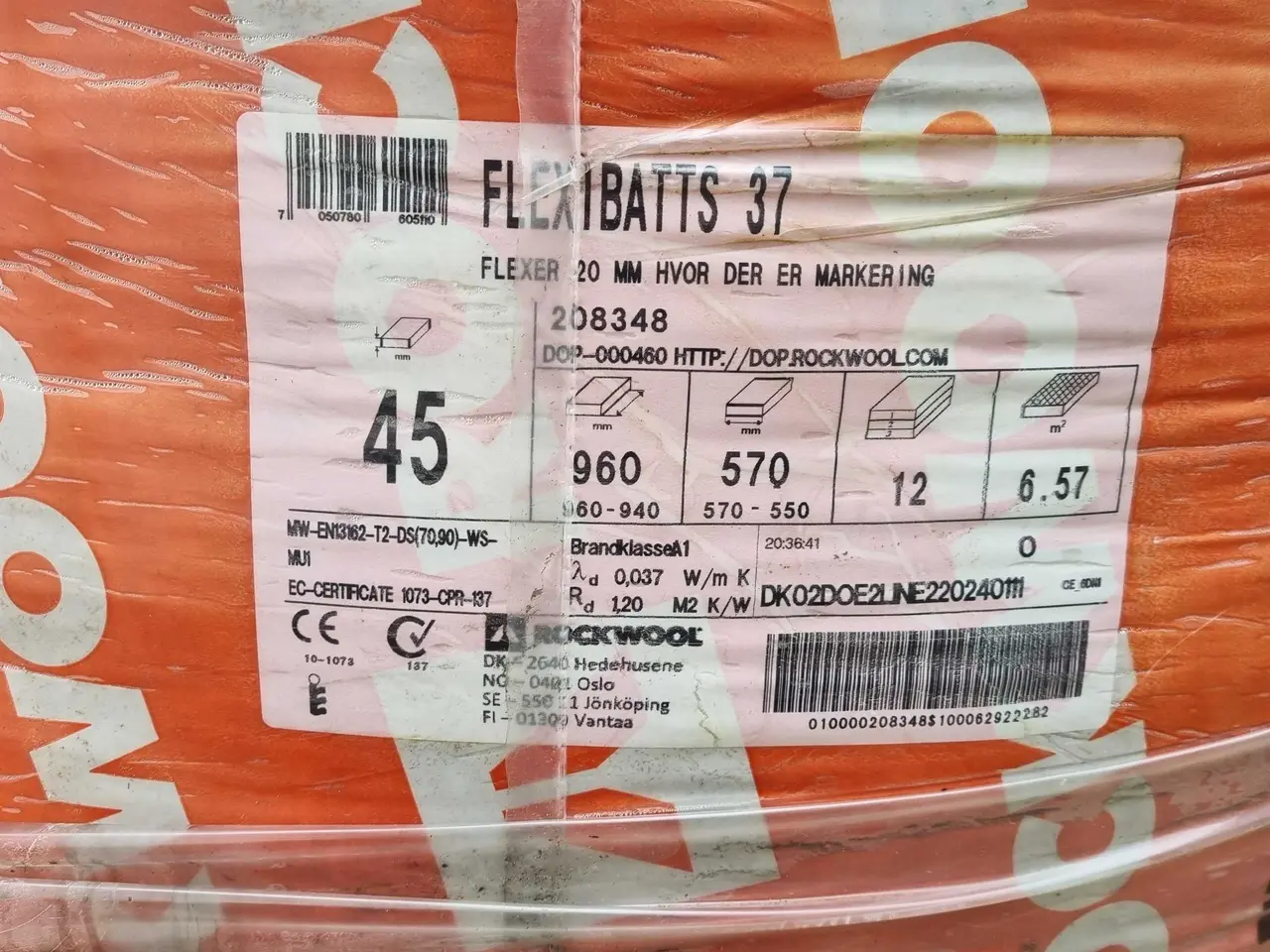 Billede 5 - Rockwool Flexibatts 37 - 45mm