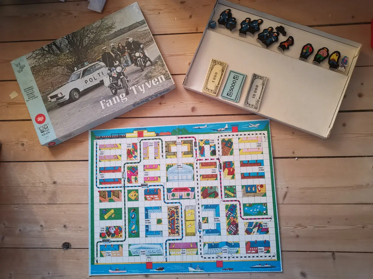 Billede 1 - Gammelt Retro Fang Tyven Brætspil