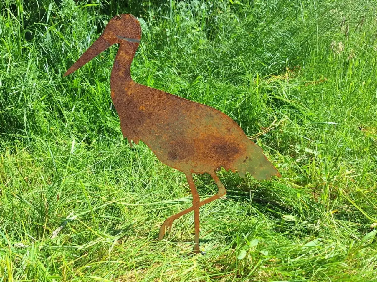 Billede 1 - Stålfigur: Stork