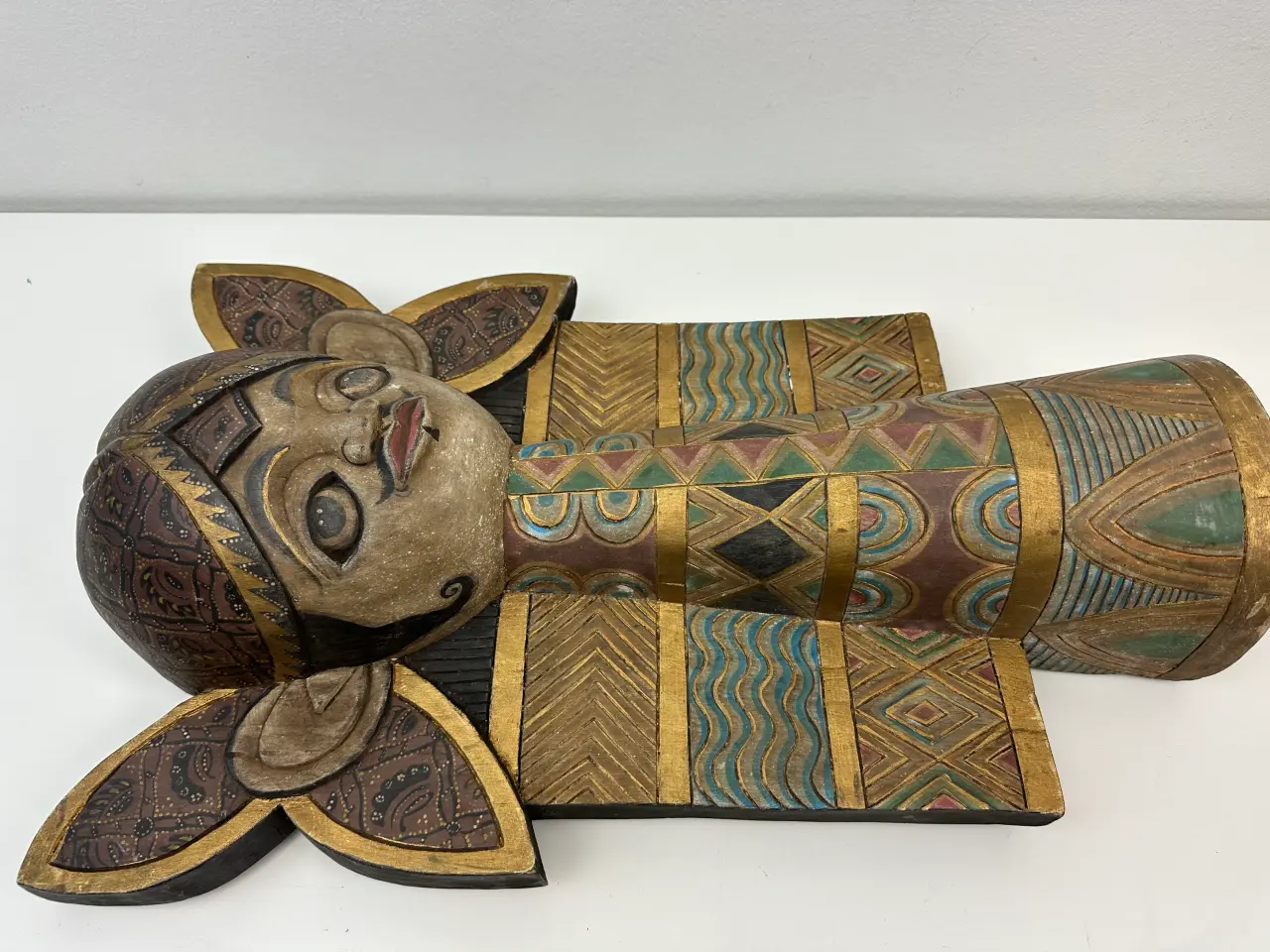 Billede 8 - Flot asiatisk træfigur / træskulptur
