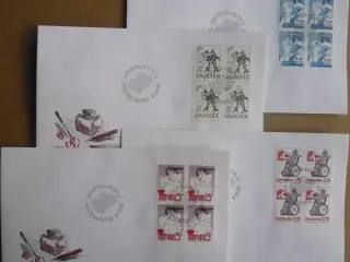FDC: 4-blok AFA 1028-1031: Om kærlighed