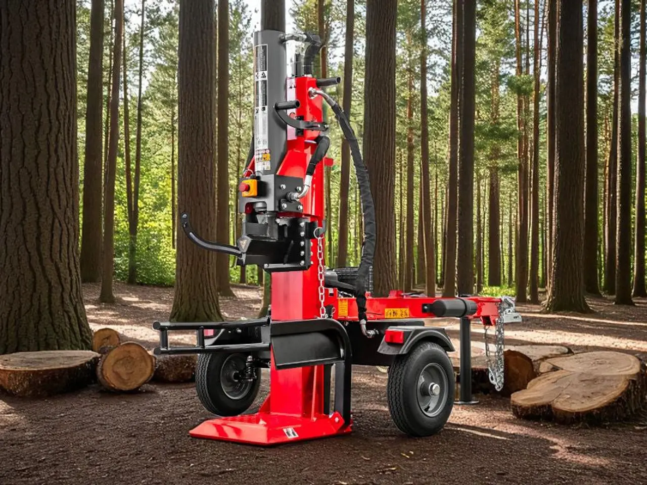 Billede 3 - WoodMaster CWM35B – 35 ton benzin brændekløver (lodret)