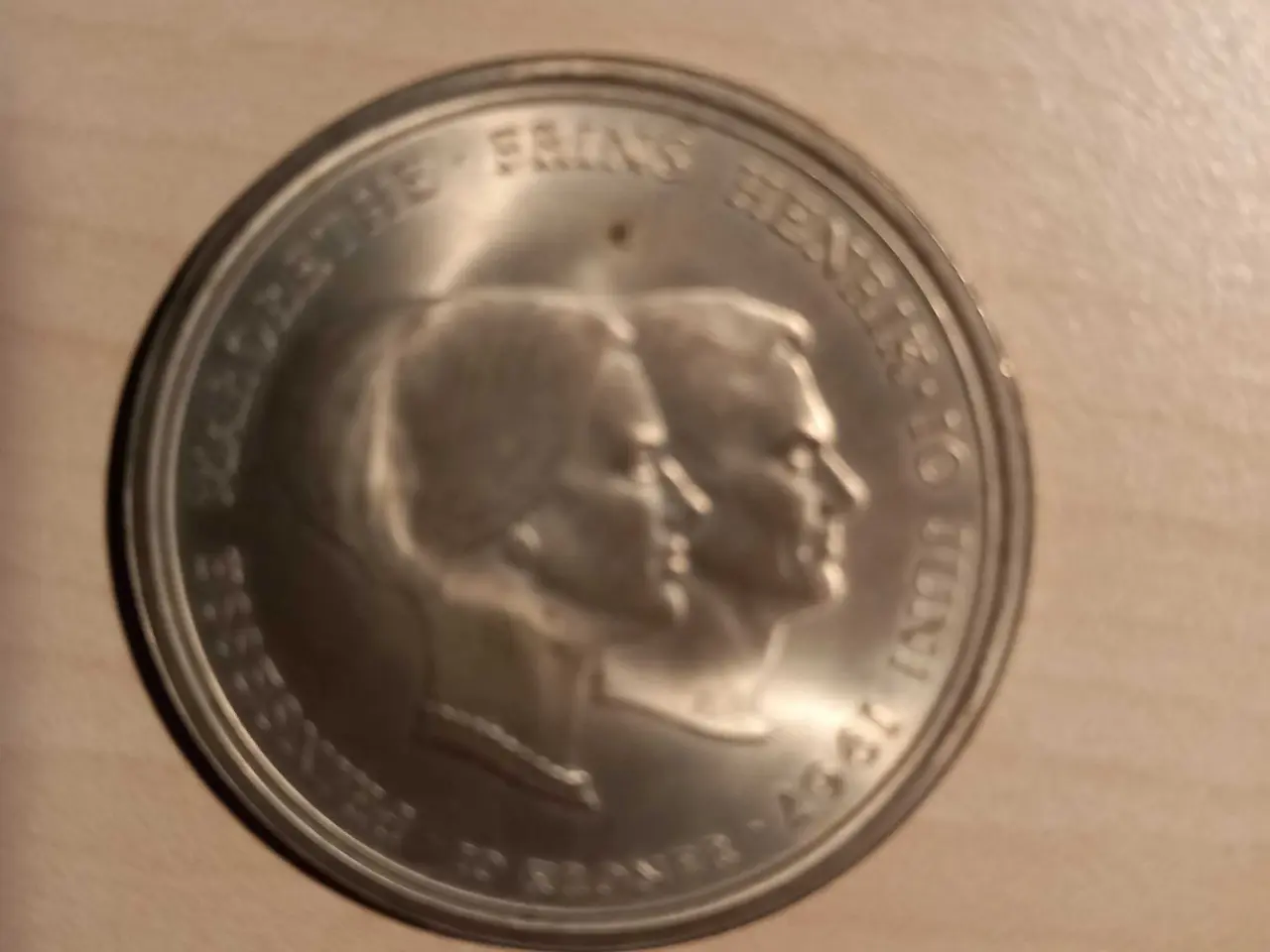 Billede 1 - 10 kr. Bryllups sølvmønt 1967 