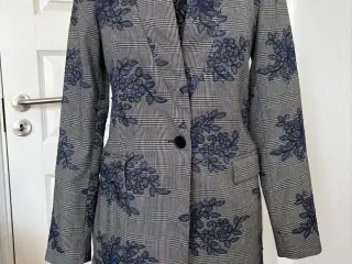 Zara ternet blazer med mørkeblå blonder – Str. S