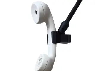 Retro telefon mikrofon (Hvid)