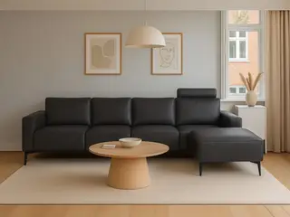 Hjort Knudsen Copenhagen læder chaiselongsofa højrevendt