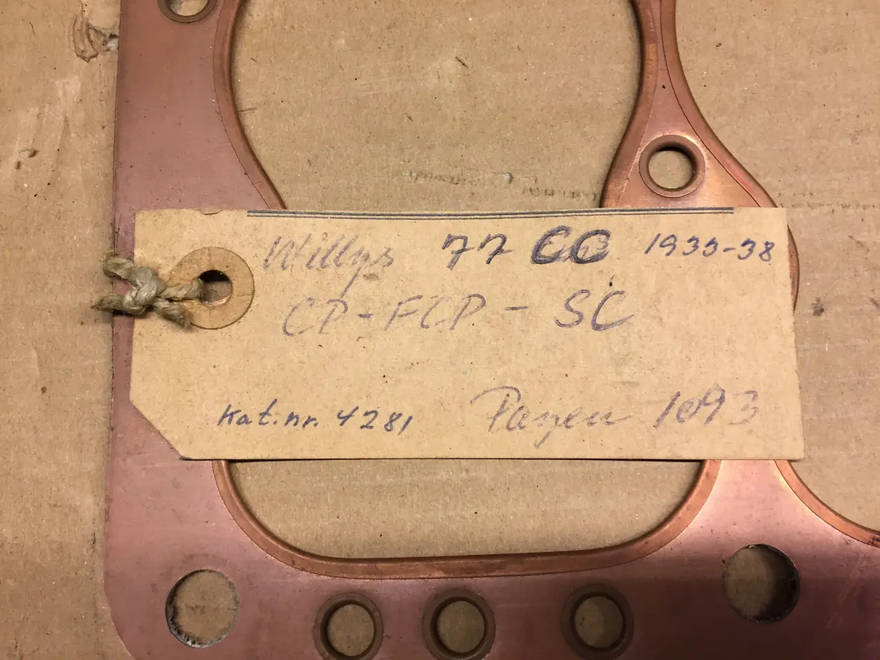 Billede 3 - Willys 77 VCC G Toppakning