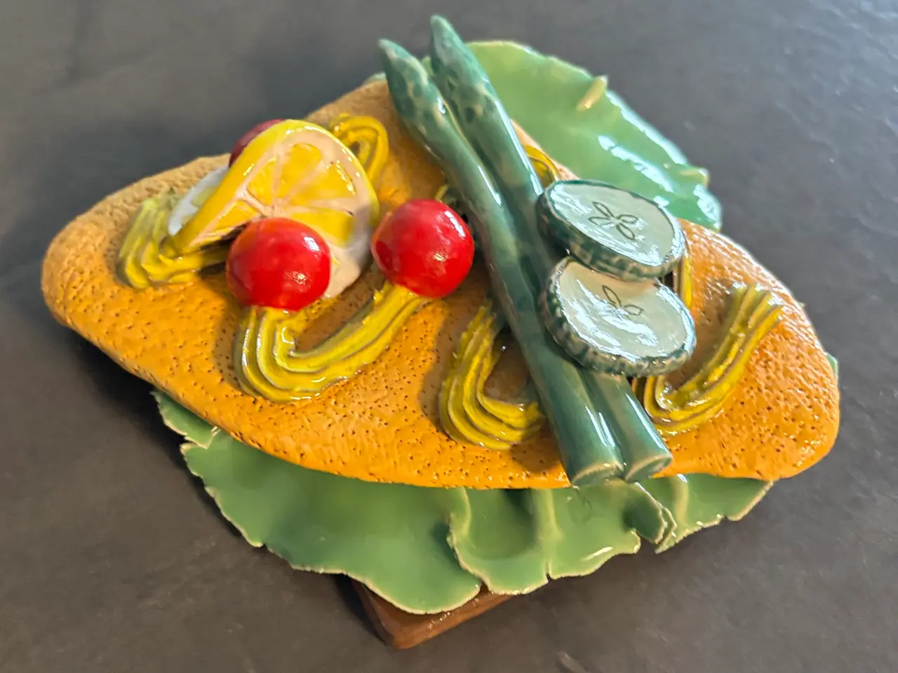 Billede 8 - Smørrebrød i keramik - Fiskefilet