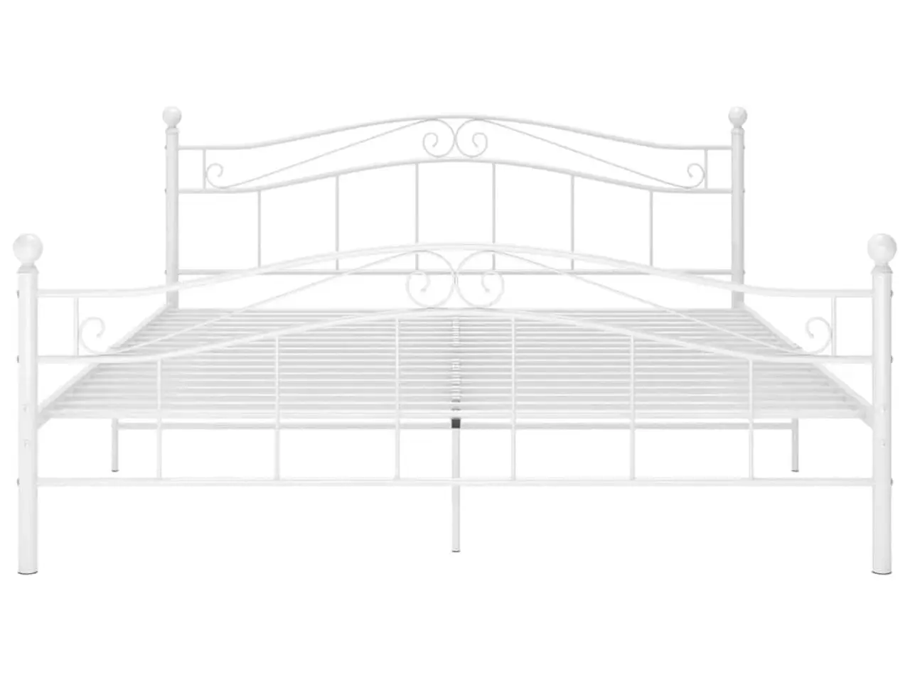 Billede 3 - Sengeramme 140x200 cm i metal - hvid dobbeltseng