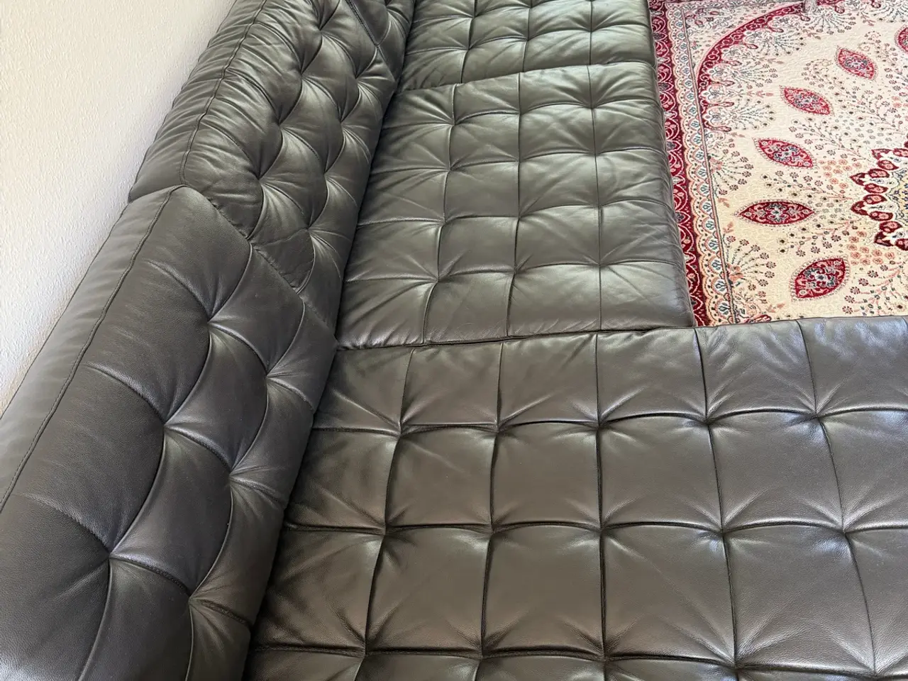 Billede 3 - Sort lædersofa