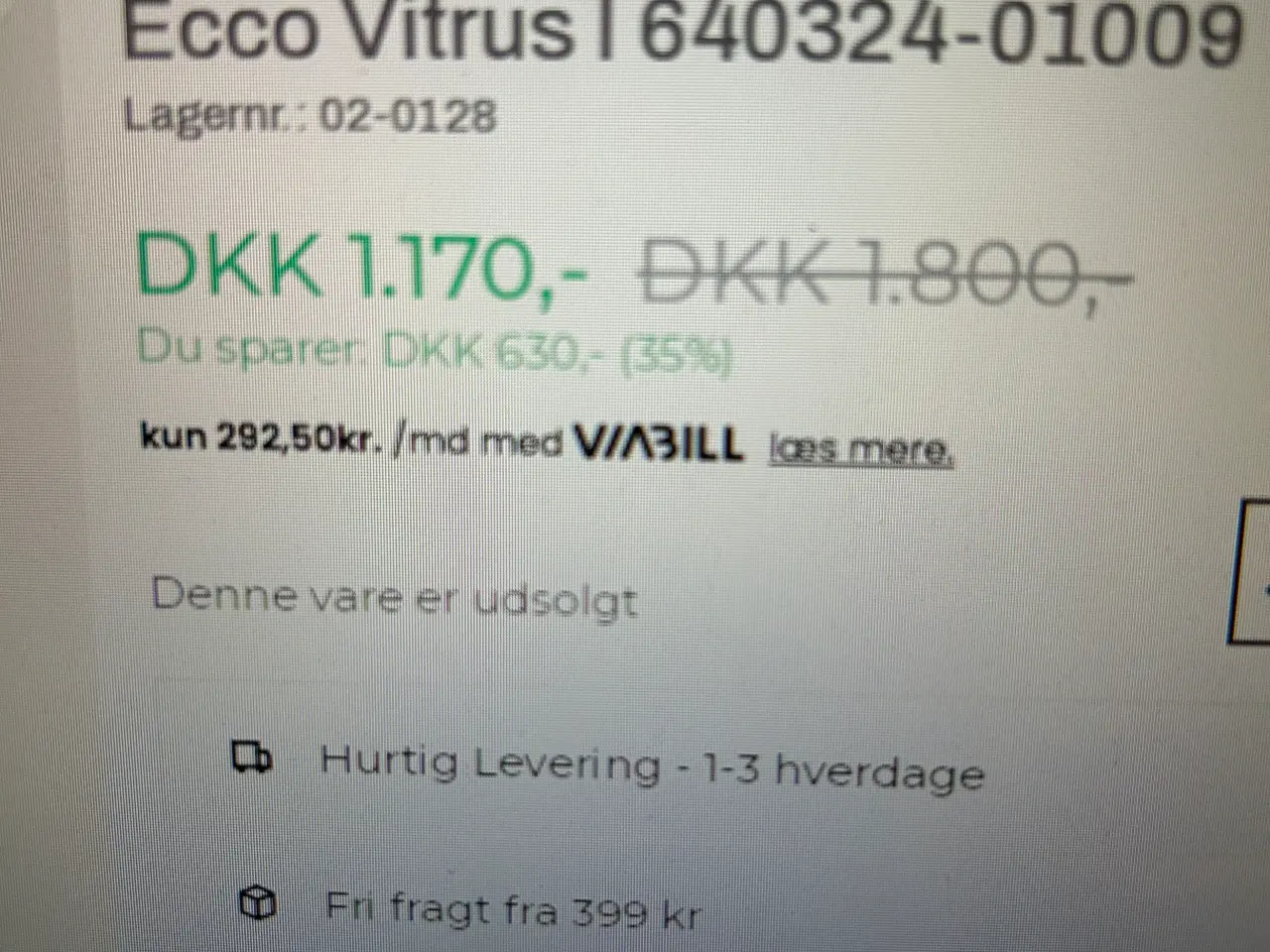 Billede 9 - Brugt en gang Ecco Vitrus str.43
