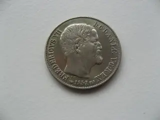 Særdeles flot 16 Skilling Sølv 1857