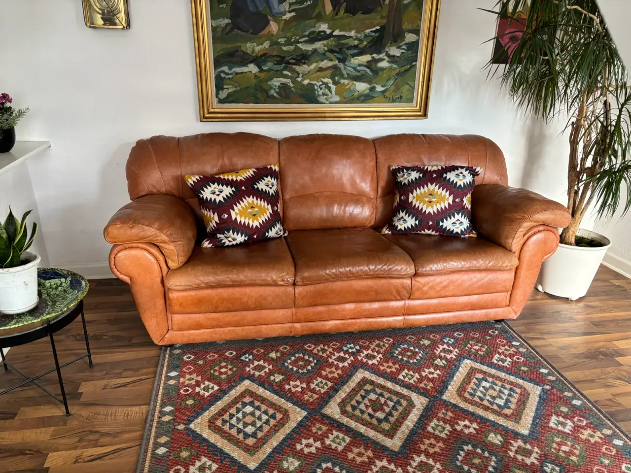 Billede 1 - Gedigen lædersofa